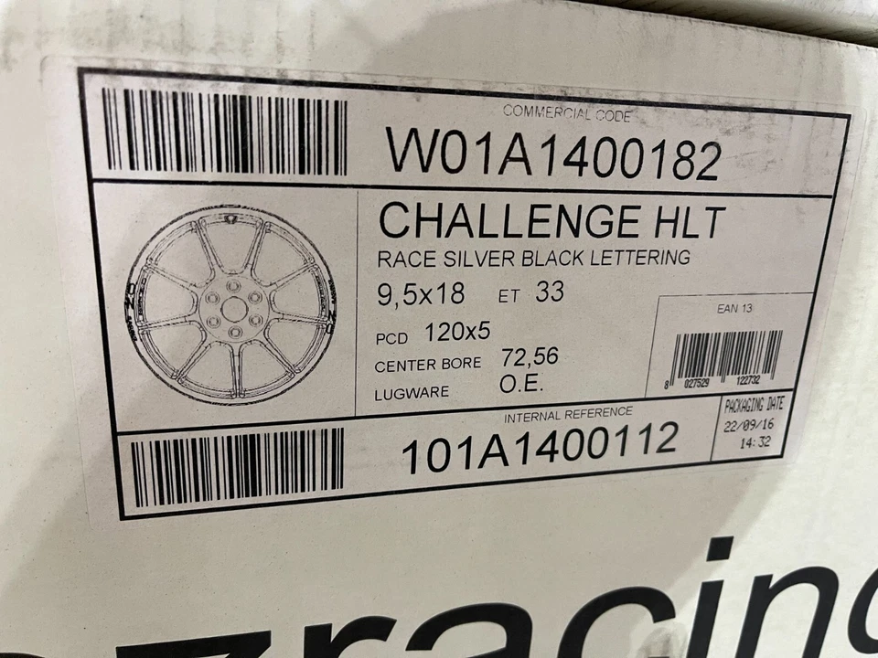 4x PIEZAS OZ RACING CHALLENGE HLT 18x9,5 +33 5x120 PARA FK8 FL5 civic tipo r BMW M3 Foto 3 de 4