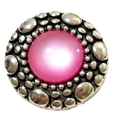 3D PINK STONE 18mm/20mm GINGER SNAP BUTTON POPPER CHUNK INTERCHANGEABLE JEWELRY
