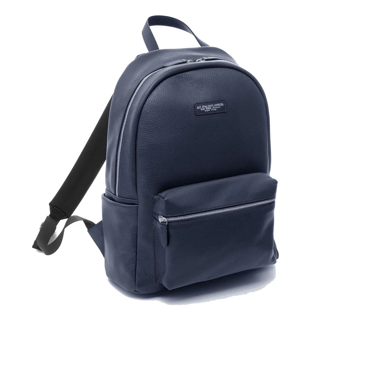 Men business backpack Spalding Be Next blue leather medium