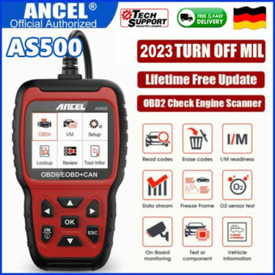 ANCEL AS500 Profi KFZ Auto Scanner Full OBD2 Motor Codeleser Diagnosegerät DHL