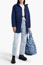 ** Love Moschino ** Crystal-embellished Shell Coat ** Indigo ** Uk 16 **