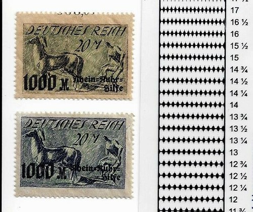 due francobolli Impero tedesco inflazione 1923, 20M 1000M - Foto 2 di 8