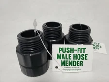 Pack-3 Male end Garden Hose Mender Leak Push Fit No Tool Required Fit 5/8 inch