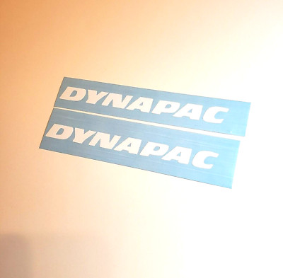 Dynapac Decals Stickers (2) Gloss White 24'' roller Equipment Decals Fast USA