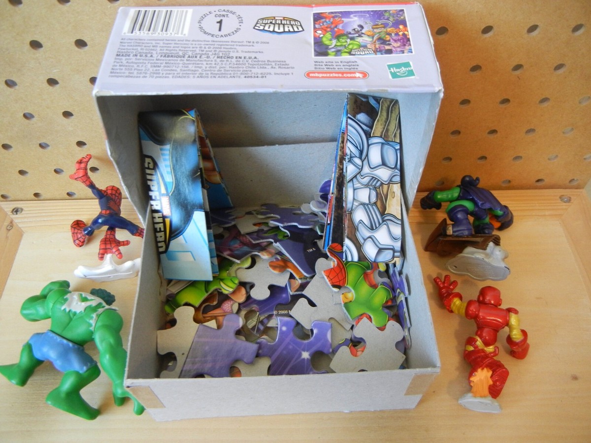 MARVEL SPSP セット Marvel Super Hero Squad JIGSAW PUZZLE Gift Set w/ 4 Matching