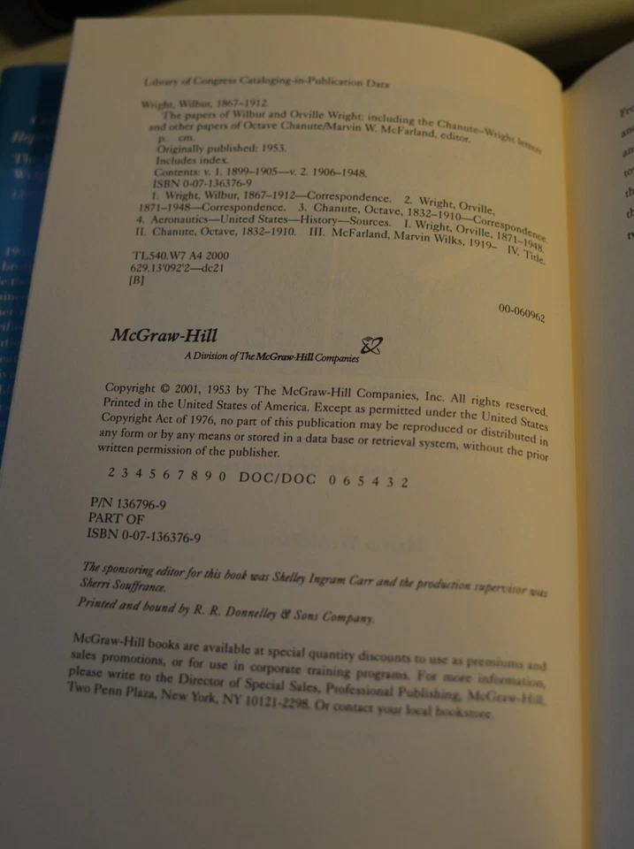 Papers of Wilbur & Orville Wright~McFarland~Box set~Chanute letters~Lot~HC DJ VG - Imagem 4 de 4