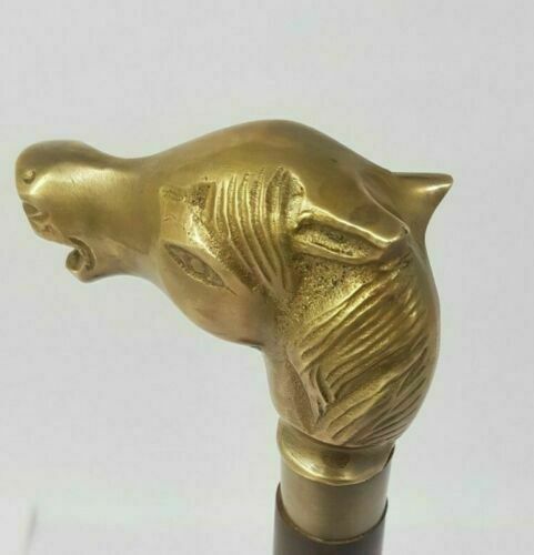 Antigua Cabeza de Caballo de Latón Vintage Manija Palo para Caminar Madera Victoriano Regalo - Imagen 2 de 9
