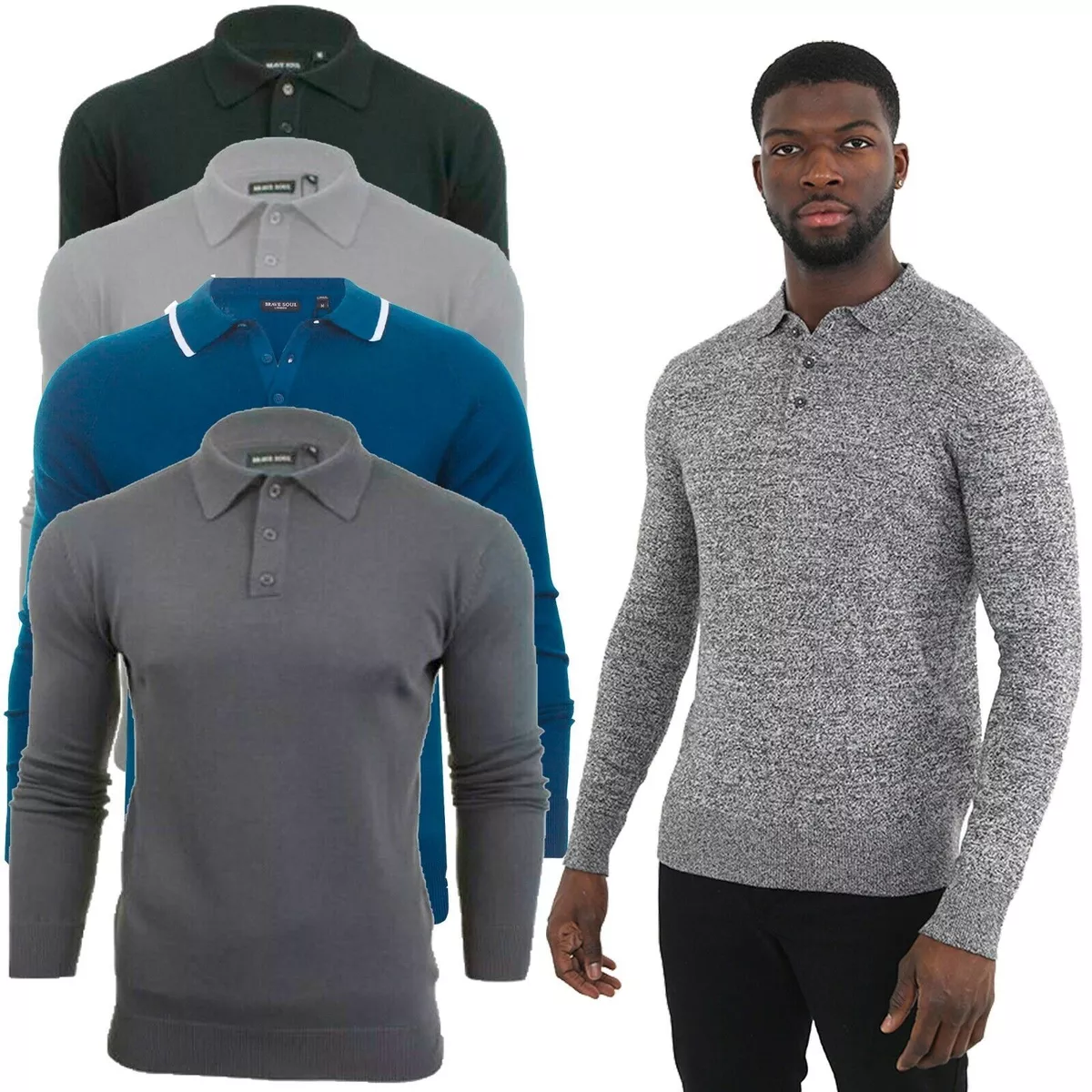 mens long sleeve golf polo