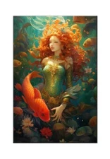 Home Wall Decor Fantasy Art Mermaid Oil Painting Picture Printed On Canvas