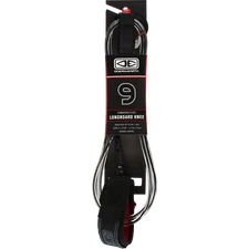 Ocean and Earth Moulded Longboard Regular Knee Surfboard Leash - 9' Black
