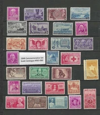 1948 Full Commemorative U.S. Stamp Set #953-980 MNH • Free Shipping