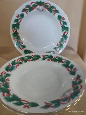 Royal Majestic Sango NOEL #8401 Christmas Soup Salad Bowls Set of 3 8" 6 oz Cap.