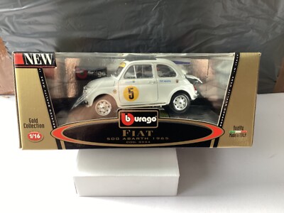 1/16 Burago Fiat 500 Abarth 1965 cod.3334 Gold Collection | eBay UK