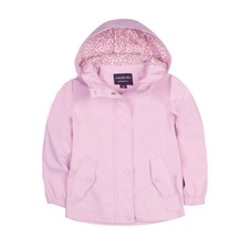 Rokka Rolla Girls' Rain Jacket Waterproof Rubber Slicker Toddler Raincoat Kids