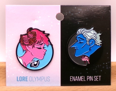 2021 LORE OLYMPUS COUPLE PERSEPHONE AND HADES 2 PACK ENAMEL PIN SET NEW