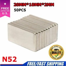 50 PCS N52 Neodymium Block Magnet 20x10x2mm Super Strong Rare Earth Magnets HOT
