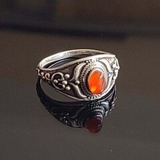 Natural Red Onyx 925 Sterling Silver Handmade Fine Ring All Size Available