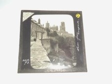 Glass magic lantern slide Laon Cathedral from Ramparts France Gothic Newton & Co