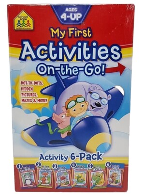 New SCHOOL ZONE My First Activities On-The-Go 6-Pack Little Busy Book Sealed
