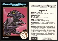 1991 TSR AD&D Gold Border RPG Fantasy Art Card #689 Dungeons & Dragons ~ Monster
