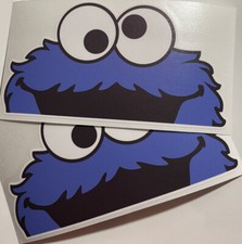 Pair Jdm Drift Cookie Monster 7 Wide Vinyl Decal Sticker Funny Car Truck Suv