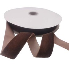 Nylon Velvet Ribbon Single Faced1 Inch X 25Yards Spool Brown
