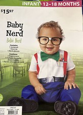 Baby Nerd costume, NEW size 12-18 months, Missing Glasses, B4D9