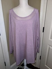 LIVI ACTIVE DUSTY PINK Long sleeve top size 26/28 SUPER SOFT Side Splits