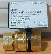 3/8" Male Quick Connect x Female NPT Kit Pressure Washer Fittings 4000 PSI Max