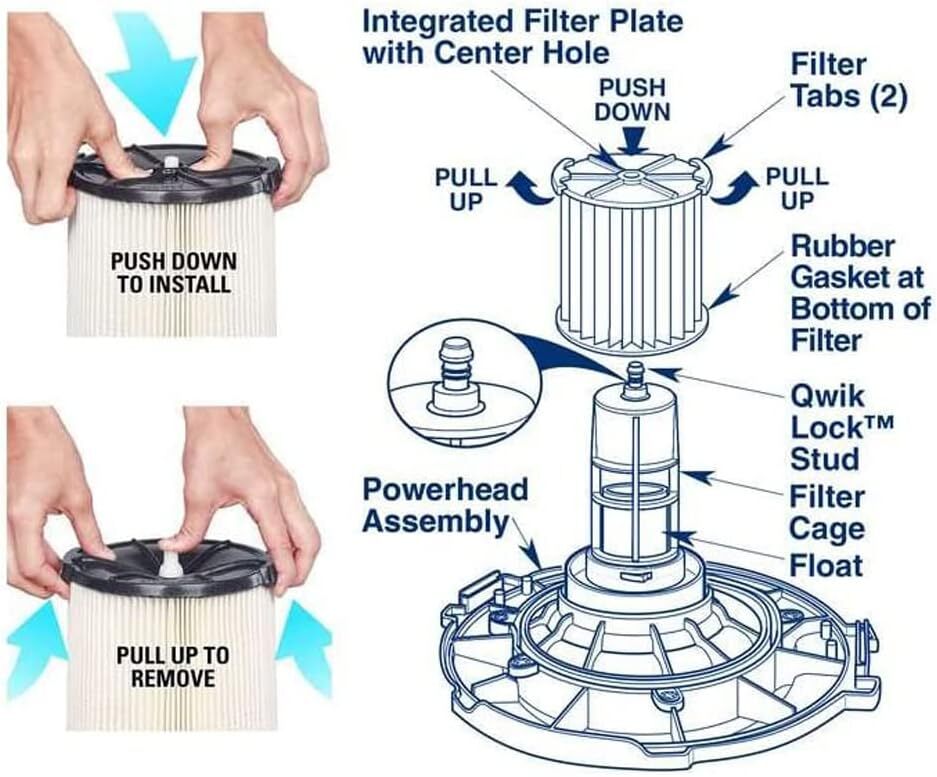00938754 Replacement Cartridge Filter for Craftsman Wet Dry Vac Vacuum