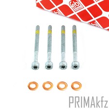 4x FEBI Zylinderschraube + 4x ELRING Dichtringe Einspritzdüse für MERCEDES CDI