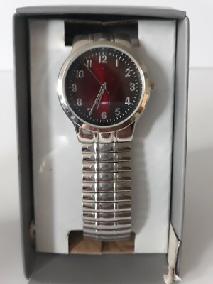 Men's Silver Stainless Steel Quartz Luxury Sport Analog Wrist Watch