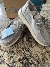 Youth Hey Dude 130123096 Wendy Linen Grey Shoe New Size US K13 Free Shipping