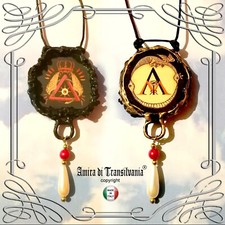 Talisman Okkultes Amulett Uroboro Drache Dreieck Alchemie Alles Sehendes Auge