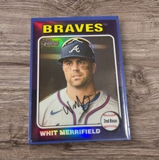 2024 Topps Heritage High Number - #597 Whit Merrifield HOT BOX Purple Refractor