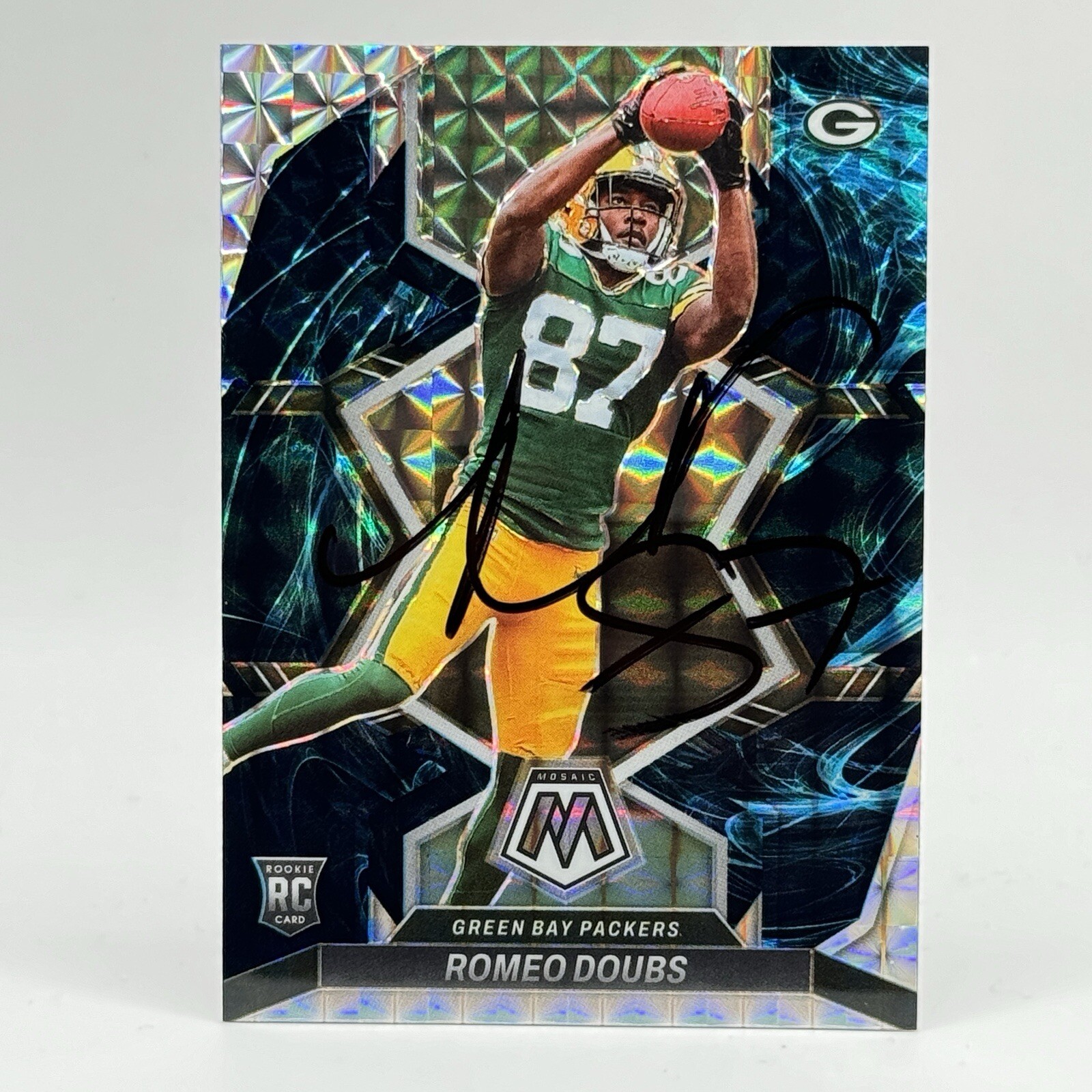 Romeo Doubs 2022 Panini Mosaic Genesis Prizm SSP Rookie RC #341 *AUTOGRAPHED*