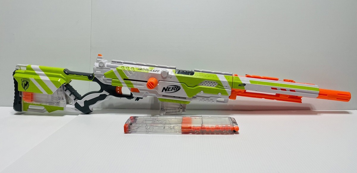 Nerf N-Strike Longstrike CS6 Dart Blaster White 18 Ammo Clip