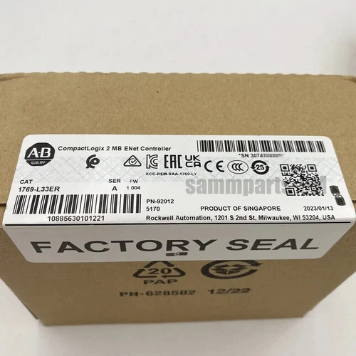 New Factory Sealed AB 1769-L33ER / A CompactLogix 2MB Enet Controller 1769L33ER - Picture 1 of 4