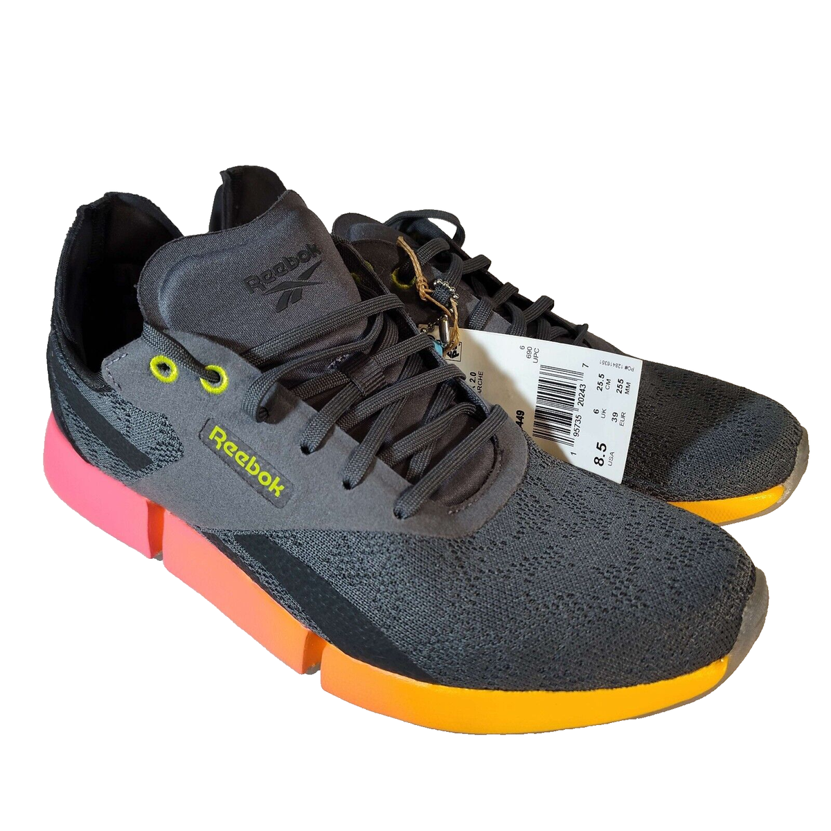 Reebok Womens Dailyfit DMX GZ6449 Gray Running Shoes Sneakers