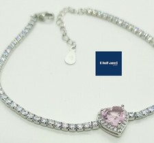 Bracciale Tennis Cuore | Rosa - Astrologo Argenterie