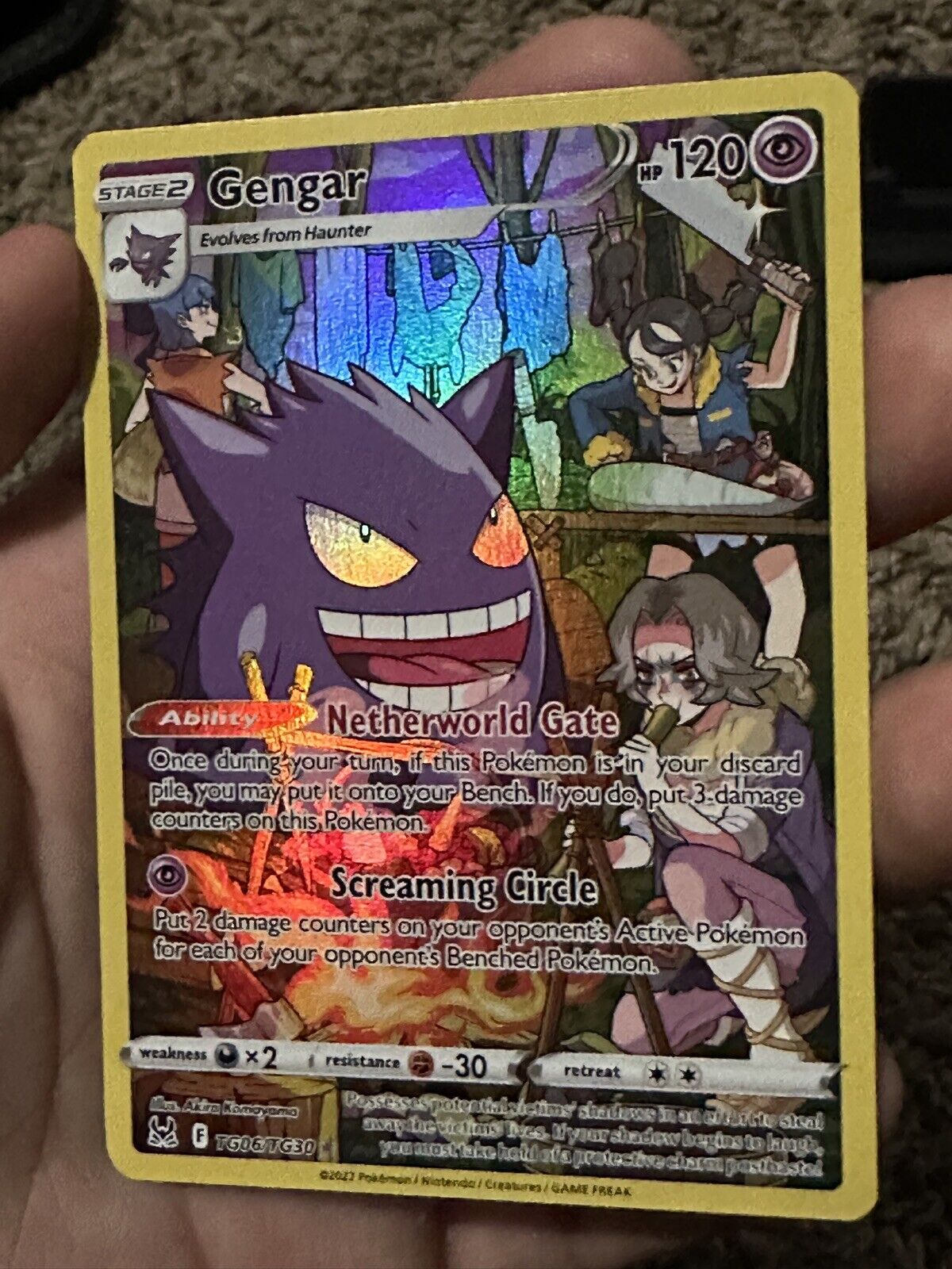 Pokémon TCG Gengar Lost Origin TG TG06/TG30 Holo PSA 9