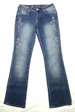 AB Women's Jeans Embroidered Stretch Pants Size 11