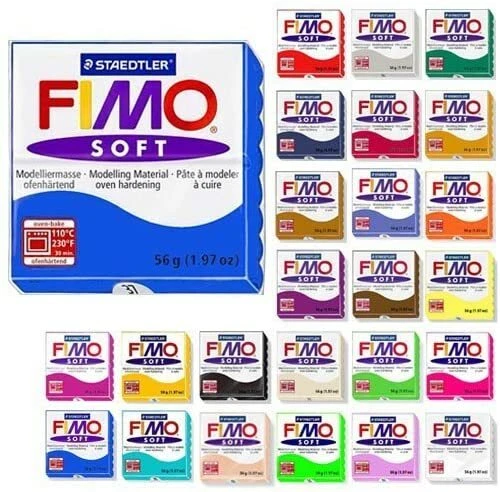 Staedtler Fimo Oven Bake Clay - Starter Set of Assorted Colours - 6 x 57g Blocks - Image 2 of 2