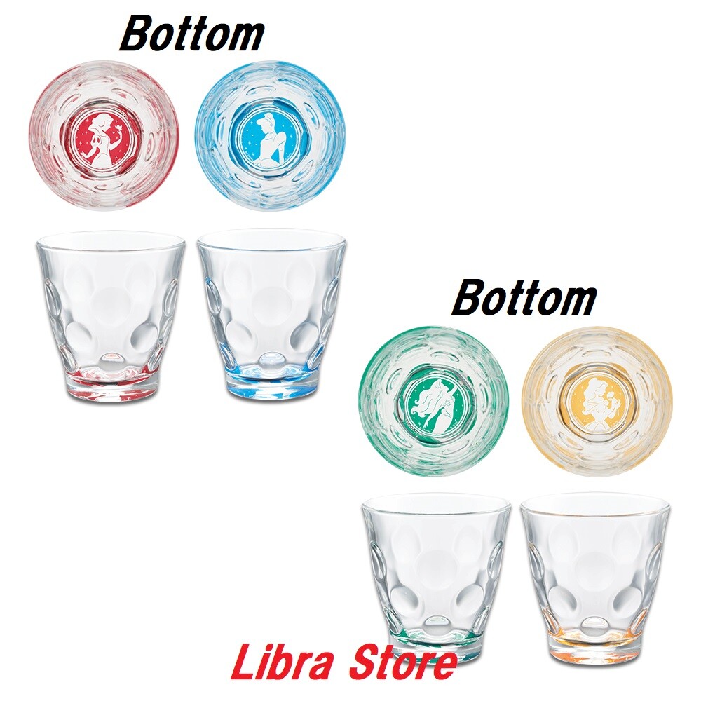 RARO Vaso De Cristal De Princesa Disney 4 Tipos SET Exclusivo De JAPÓN Kuji 2021