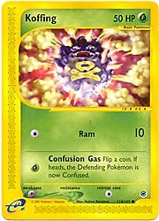 Pokemon Expedition 114/165 Koffing Card