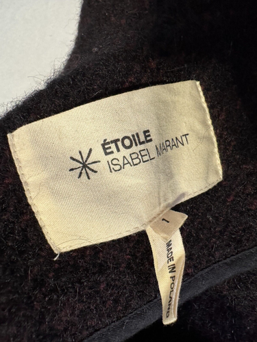 $750 Isabel Marant Etoile Dante Boucle Brown Wool Alpaca Blend Coat Jacket Sz S - Picture 9 of 21