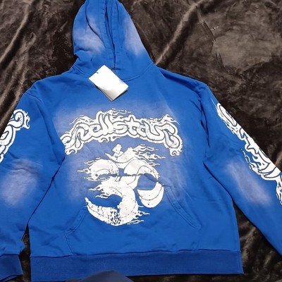  *AUTHENTIC* Hellstar Hoodie 'Blue'  Size L   