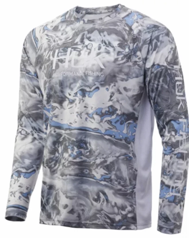Men’s HUK Performance Fishing Pursuit Hydro Mossy Oak Long Sleeve Shirt- L