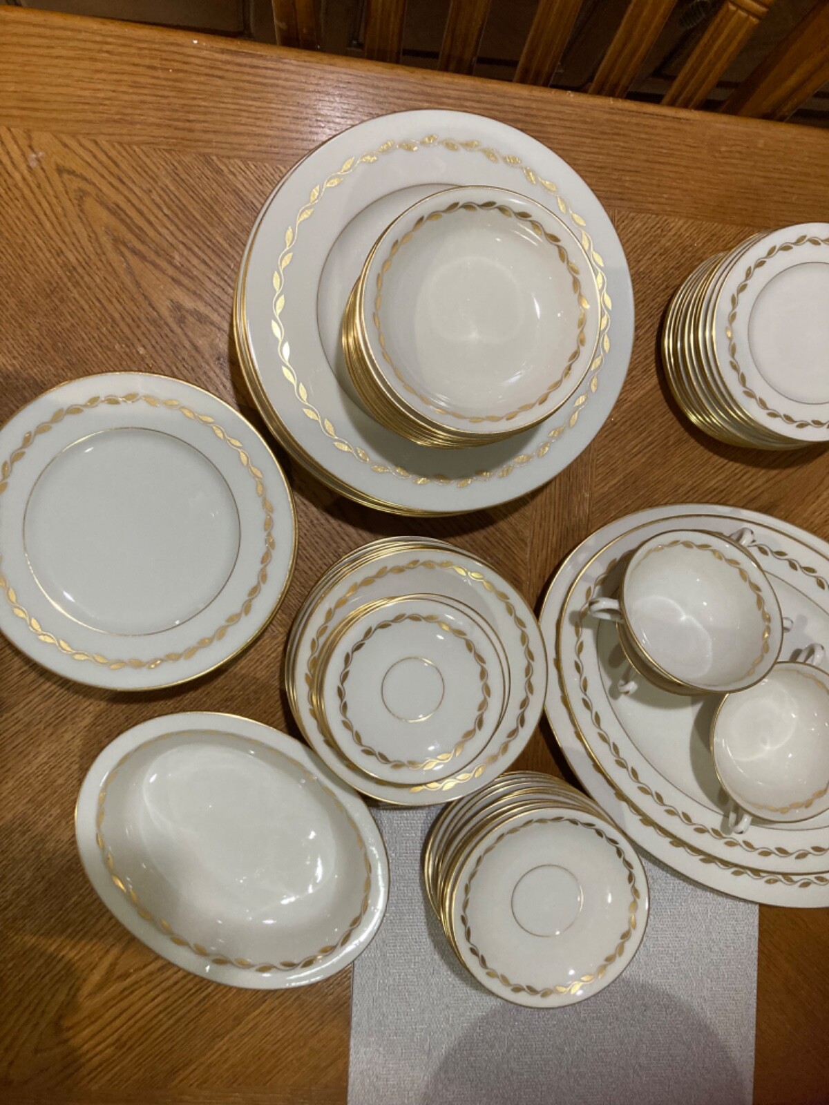 LENOX CHINA SETGOLDEN WREATH CHINA SET LOT OF 84 PCS eBay
