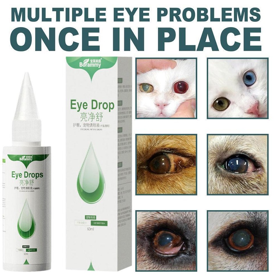 Pet eye drops 60ml dog eye drops cat eye wash to clean tear marks' eBay